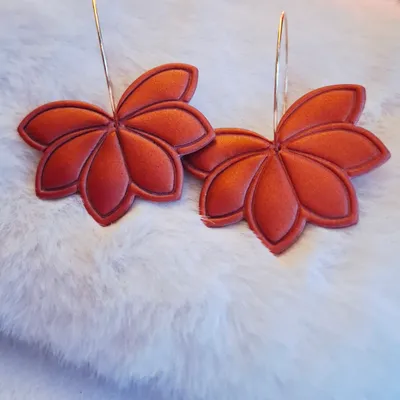 Boucles d’oreilles Lys Incandescent – Modèle unique & fait main ✨